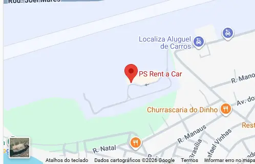 Mapa da loja PS Rent a Car no Aeroporto de Porto Seguro